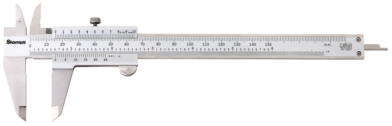 #125MEA-12/300 - 0 - 12 / 0 - 300mm Measuring Range (.002 / 0.02mm Grad.) - Vernier Caliper - USA Tool & Supply