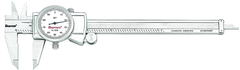 #3202-6 -  0 - 6" Stainless Steel Dial Caliper with .001" Graduation - USA Tool & Supply