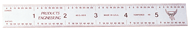 #401-024CT - 24'' Long - 4R Graduation - 3/4'' Wide - Certified Flexible Rule - USA Tool & Supply