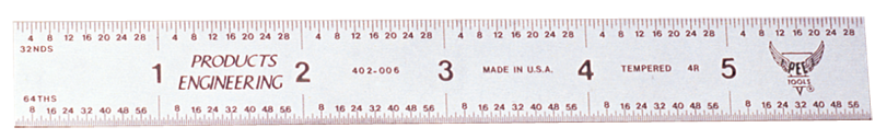 #501-018CT - 18'' Long - 5R Graduation - 3/4'' Wide - Certified Flexible Rule - USA Tool & Supply