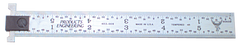 #402-H24 - 24'' Long - 4R Graduation - 1-1/8'' Wide - Hook Rule - USA Tool & Supply