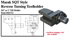 Mazak SQT Stye Reverse Turning Toolholder (3/4Ó or 1Ó OD Holder Form SQT-C2) - Part #: SQT32.2825 - USA Tool & Supply