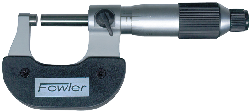 0 - 1'' Measuring Range - .0001" Graduation - Ratchet Thimble - Carbide Face - Economy Outside Micrometer - USA Tool & Supply