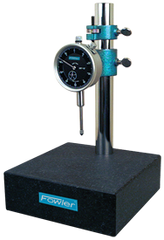 Kit Contains: Granite Base & 1" Travel Indicator; .001" Graduation; 0-100 Reading - Granite Stand with Dial Indicator - USA Tool & Supply