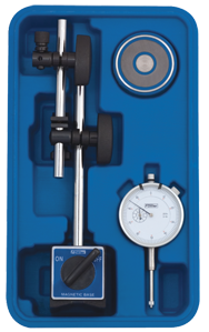 Set Contains: 1" Indicator w/Fine Adj Mag Base - AGD 2 Dial Indicator with Fine Adjustment Mag Base - USA Tool & Supply