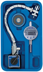 Set Contains: 1"/25mm .0005/.01mm w/Flex Arm Mag Base - Electronic Indicator with Flex Arm Mag Base - USA Tool & Supply