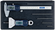 Kit: 6"/150mm Poly-Cal Caliper and Xtra-Value Depth Gage - Xtra Value Depth Gage & Poly Cal Kit - USA Tool & Supply