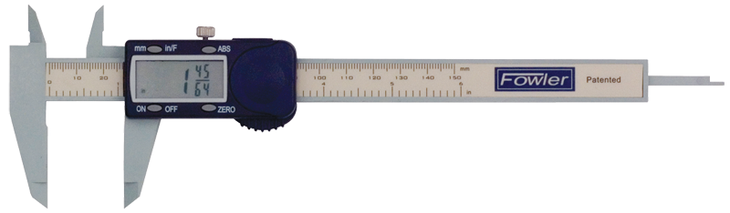 0 - 6" / 0 - 150mm Measuring Range (.0005" / .01mm; fractions in 1/64 increments Res.) - Poly-Cal Electronic Caliper - USA Tool & Supply