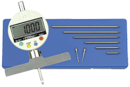 0 - 22" Measuring Range (.0005" / .01mm Res.) - Electronic Depth Gage - USA Tool & Supply