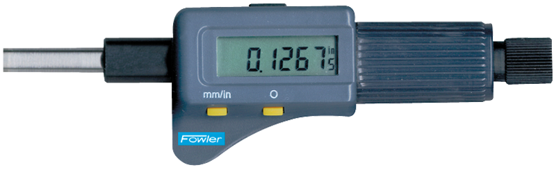 0 - 1"/0 - 25mm Measuring Range - .00005"/.001mm Res. - Friction Thimble - Electronic Micrometer Head - USA Tool & Supply