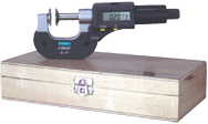 0 - 1"/0 - 25mm Measuring Range - .00005"/.001mm Resolution - Ratchet Thimble - High Speed Steel Face - Electronic Disc Micrometer - USA Tool & Supply