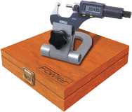 Kit Contains: 0-1" IP54 Fluid Resistant Electronic Micrometer (54-860-001); Compact Folding Micrometer Stand (52-247-005); 2 Ball Attachments; Wooden Case - Micrometer Inspection Set - USA Tool & Supply