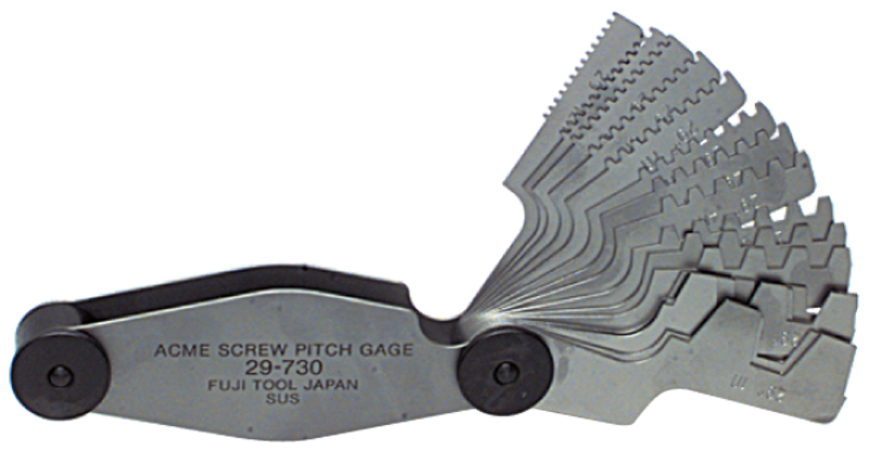#615-6327 - 16 Leaves - Metric Pitch - Acme Screw Thread Gage - USA Tool & Supply