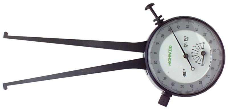 #IC150 - 1.500 - 2.500'' Range - .001'' Graduation - Dial Face Internal Caliper Gage - USA Tool & Supply