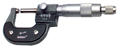 0 - 3'' Measuring Range - .0001 Graduation - Ratchet Thimble - Carbide Face - Digital Outsite Micrometer Set - USA Tool & Supply