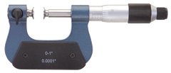 0 - 1'' Measuring Range - .0001 Graduation - Friction Thimble - High Speed Steel Face - Interchangeable Anvil Micrometer - USA Tool & Supply