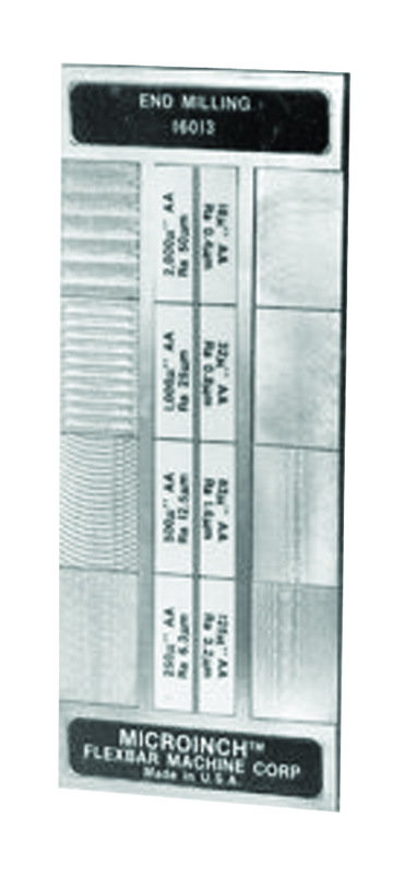 #16016 - 8 Specimans for Checking Planing or Shaping Roughness Results - Microinch Comparator Plate - USA Tool & Supply