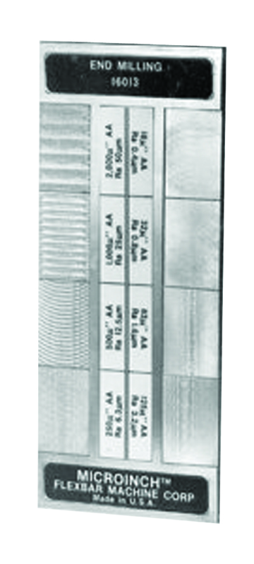 #16044CAL - 6 Specimans for Checking Belt Sanding Roughness Results - Microinch Comparator Plate with Certification - USA Tool & Supply