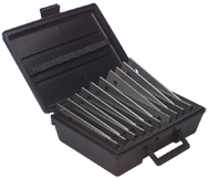 #Z9980B - 10 Piece Set - 1/8'' Thickness - 1/8'' Increments - 1/2 to 1-5/8'' - Parallel Set - USA Tool & Supply