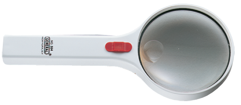 #554 - 3X Power - 4'' Round - Illuminated Magnifier - USA Tool & Supply