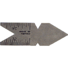 Center Gage - Model CG60 - USA Standard 60°-14ths, 20ths, 24ths, 32nds Graduation - USA Tool & Supply