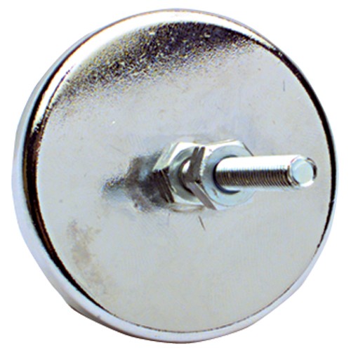 Low Profile Cup Magnet w/Bolts - 2 1/32″ Diameter Round; 19 lbs Holding Capacity - USA Tool & Supply