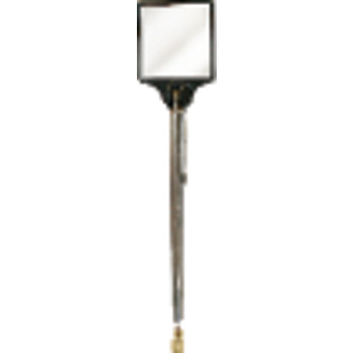 2″ × 2″ Rectangular - Glass-28″ Extended Length - Telescoping Pocket Mirror/Magnet - USA Tool & Supply