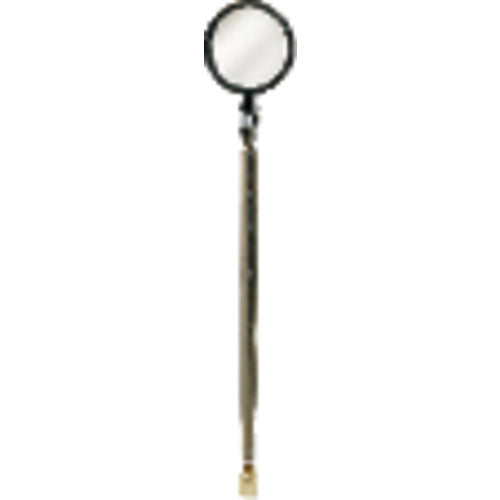 1 1/2″ Oval - Glass-23 1/2″ Extended Length - Telescoping Pocket Mirror/Magnet - USA Tool & Supply