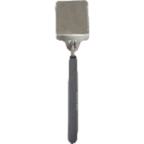 ‎3 1/2″ × 2″ Size - Rectangular-36 1/2″ Extended Length - Telescoping Pocket Mirror w/Magnifier - USA Tool & Supply