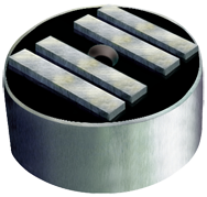 Rare Earth Exposed Pole Magnet - 2'' Diameter x 1/2'' Length--45 lbs Holding Capacity - USA Tool & Supply