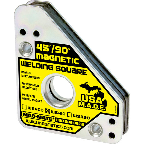 Magnetic Welding Square - Adjustable - 6 1/8″ × 5/8″ × 3 3/8″-110 lbs Holding Capacity - USA Tool & Supply