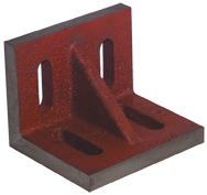4-1/2 x 3-1/2 x 3" - Machined Webbed (Closed) End Slotted Angle Plate - USA Tool & Supply