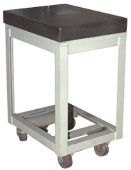 24 x 36" - Surface Plate Stand 0-Ledge with Casters - USA Tool & Supply