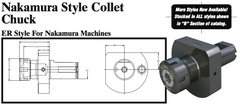 Nakamura Style Collet Chuck (ER Style For Nakamura Machines) - Part #: NK53.4025 - USA Tool & Supply