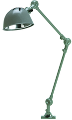 14" Uniflex Machine Lamp; 120V, 60 Watt Incandescent Light, Screw Down Base, Oil Resistant Shade, Gray Finish - USA Tool & Supply