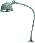 24" Uniflex Machine Lamp; 120V, 60 Watt Incandescent Light, Screw Down Base, Oil Resistant Shade, Gray Finish - USA Tool & Supply