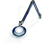 Green-Lite® 5" Spectra Blue Round LED Magnifier; 43" Reach; Table Edge Clamp - USA Tool & Supply