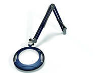 Green-Lite® 7-1/2" Spectra Blue Round LED Magnifier; 43" Reach; Table Edge Clamp - USA Tool & Supply