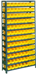36 x 18 x 48'' (96 Bins Included) - Small Parts Bin Storage Shelving Unit - USA Tool & Supply