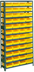 36 x 12 x 75'' (48 Bins Included) - Small Parts Bin Storage Shelving Unit - USA Tool & Supply