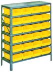 36 x 12 x 48'' (24 Bins Included) - Small Parts Bin Storage Shelving Unit - USA Tool & Supply