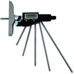 Electronic Depth Micrometer - IP54 0-6"/150mm 00005"/.001mm Resolution - Output S4 Connector - USA Tool & Supply