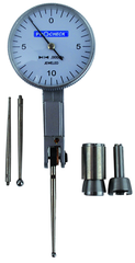 3x1.437" - Long Point - Test Indicator - 0.02/0.0005" White Dial - USA Tool & Supply
