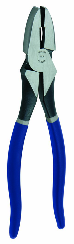 8-1/2" Linesmen Plier w/Side Cutters; Double-Dipped Plastic Handle - USA Tool & Supply