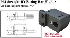 PM Straight ID Boring Bar Holder (Left Hand Peripheral Mounted VDI) - Part #: PM52.4025LS - USA Tool & Supply