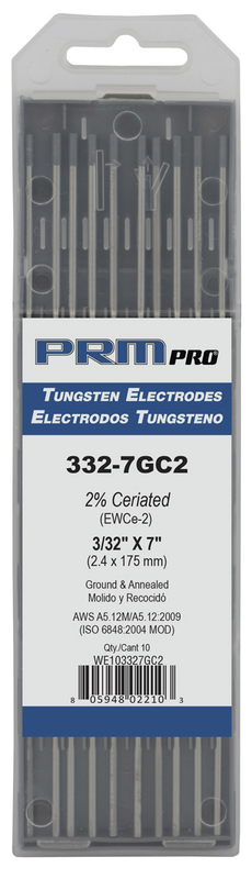 18-7GC2 7" Electrode 2% Ceriated - USA Tool & Supply