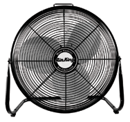 18" Floor Fan Roll-About Stand; 3-speed; 1/6 HP; 120V - USA Tool & Supply