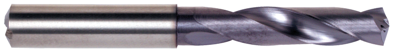 1/2 Dia. - 107mm OALTiAlN Coated-Carbide-Short Length High Performance Drill-Coolant Fed - USA Tool & Supply