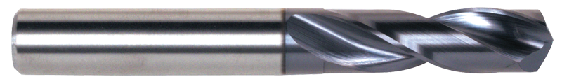 10.00mm Dia. - 87 OAL-TiAlN Coated-Carbide-Short Length High Performance Drill - USA Tool & Supply