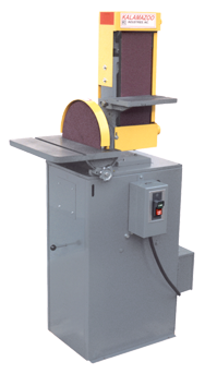 6" x 48" Belt and 12" Disc Floor Standing Combination Sander 3HP; 3PH - USA Tool & Supply